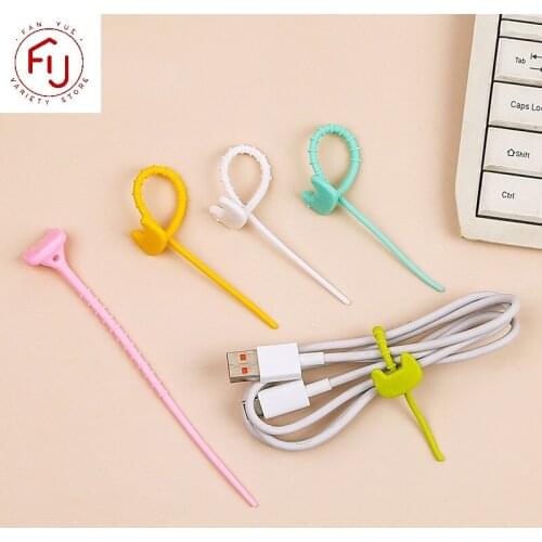 16 Pcs Cable Ties Organizer Portable Cord Winder Strap USB Cable Holder Protector Earphone Mouse Wire Management for Home Office