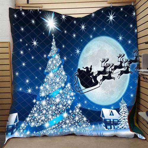 3D Christmas Quilt Santa Claus Beautiful High End Fantasy Kids School Adults Bed Summer Autumn Quilt Soft Hot Sales Dropshipping