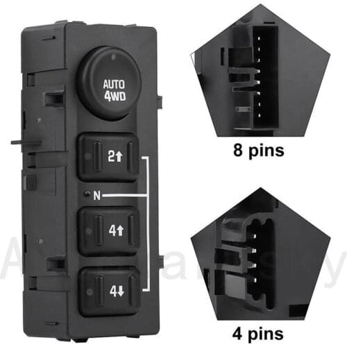 4Wd Wheel Drive Selector Switch 4X4 Transfer Case Button For Chevrolet Suburban Avalanche 2003-2007 Cadillac 15136039 19259313