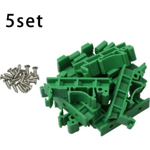 5 PCS DRG-01 PCB DIN 35 Rail Adapter Mounting Adapter Circuit Board Bracket Holder Carrier Clips PCB Bracket Panel Mounting Base