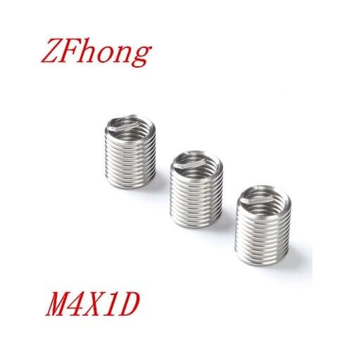 50pcs M4 M4*1D stainless steel wire thread insert