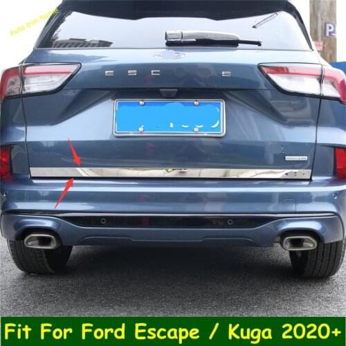 Molding Tailgate Door Handle Strip Accent Garnish Styling Chrome Rear Trunk Tail Gate Cover For Ford Escape / Kuga 2020 2021
