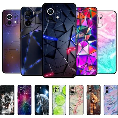 For xiaomi Mi 11 | Mi 11 Lite 5G 4G | Mi 11i Case Back For Xiaomi Mi 11 Ultra Phone Cover Silicon Funda black tpu case