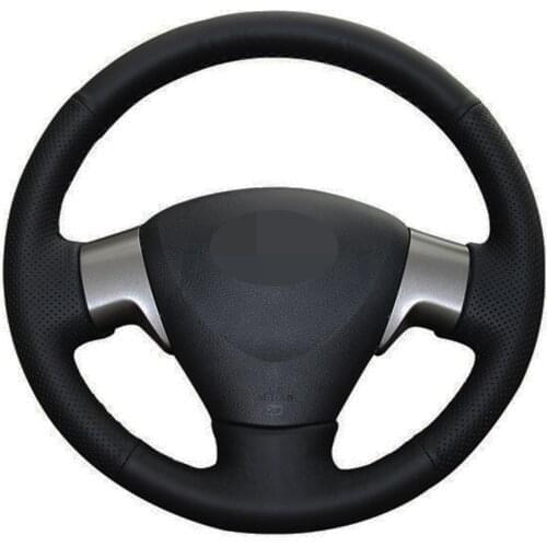 Car Steering Wheel Cover DIY Black Genuine Leather For Toyota Corolla 2006-2013 Matrix 2009-2010 Auris 2007-2009