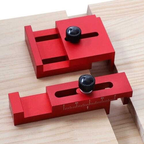 Woodworking Gap Gauge Aluminum Alloy Depth Measuring Sawtooth Ruler Marking Gauge Measuring Tools