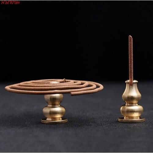 Alloy Copper Incense Holder High Incense Plug Can Be Fixed Incense Sticks And Coil Portable Incense Burner Censer New 1PCS