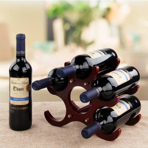 European Wooden Wine Rack Bottle Cabinet Stand Holders Wood Shelves Organizer Storage for Retro Display Cabinet Home Decoration