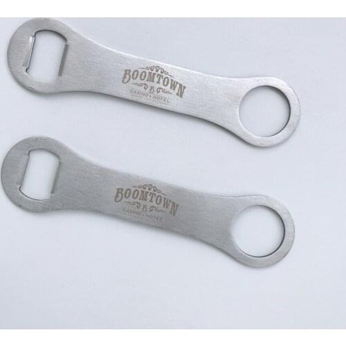 Customized Logo Stainless Steel Dog Bone Shaped Bottle Opener Bartender Professional Bottle Speed Opener Personalized Bar Blade