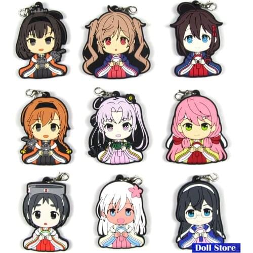 Kantai Collection Original Japanese anime figure rubber Silicone sweet smell mobile phone charms/key chain/strap D197