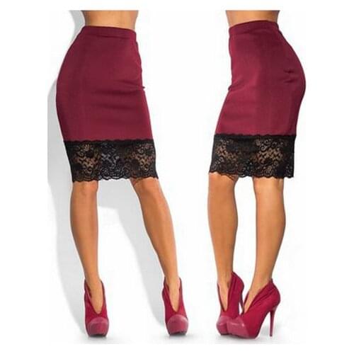 GOYHOZMI Summer Women Pencil Skirt Sexy Female Stretch Ladies Crochet Lace High Waist Short Office Blck Bodycon Boho Skirt