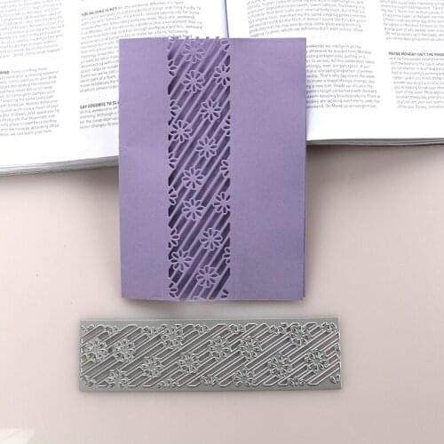 DUOFEN METAL CUTTING DIES daisy flowers border stencil for DIY Scrapbook Paper Album 2019 new