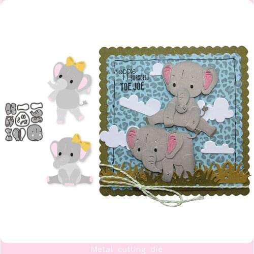 Cute baby elephant Metal Cutting Dies for DIY Scrapbooking Photo Album Decorative Embossing Paper Card Crafts Die Cut 2019
