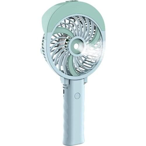 Handheld Misting Fan Small Cooling USB Rechargeable Fan Battery Operated Portable Electric Fans ,Blue