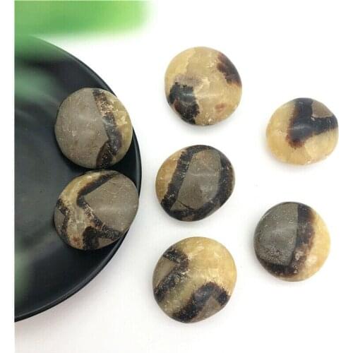 Drop Shipping 1PC Natural Septarium Septarian Palm Massage Stones Mineral Specimen Healing Natural Stones and Crystals