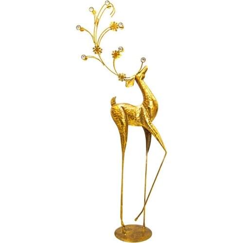 TT Retro Affordable Luxury Deer Floor-Standing Decorations Big Decorations Clothing Shop Window Living Room TV Cabinet Entrance