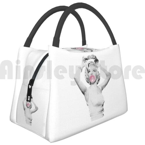 Cooler Lunch Bag Picnic Bag Marylin Monroe Bubblegum 8 Marylin Monroe Icon Bubble Gum Celebrity Famous Vintage