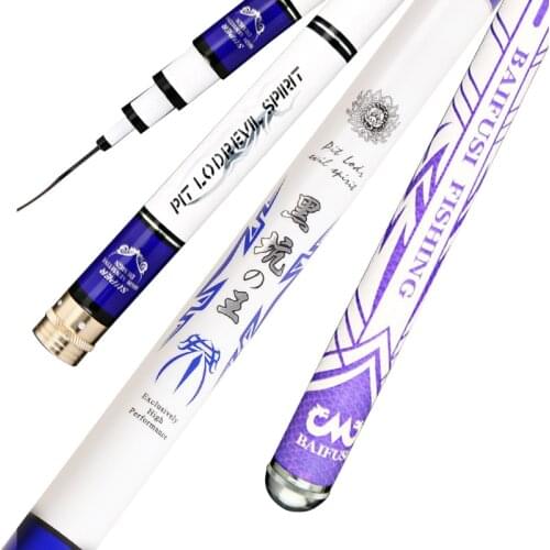 6H 8H Super Hard Taiwan Fishing Rod Ultra Light Hand Pole Black Pit Canne 19 Tonalty Carp Fishing Pesca Fishing Tackle 3.6m-5.7m