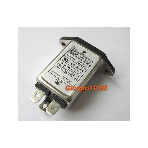 1pc General Purpose AC Power EMI Noise Filter 10 Amp 110V 115V 220V 240V 250V