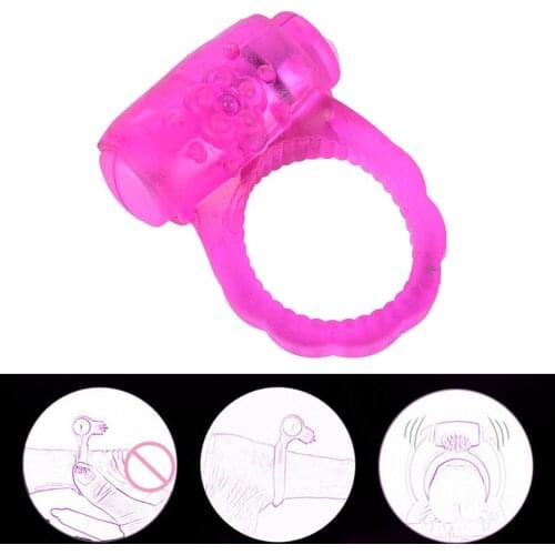 Quality Adult Men Vibration Collars Delay Premature Ejaculation Lock Penis Ring Sex Toy