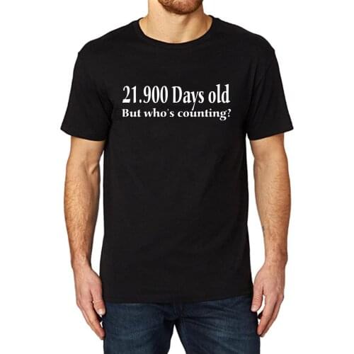 Lyprerazy Mens 60th BIRTHDAY 21900 Days Old Funny Printed T-Shirt