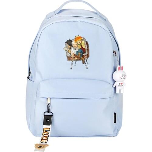 The Promised Neverland Emma Women Kawaii Back Pack Nylon School Bags Pink Bookbag Waterproof Travel Backpack Anime Rugzak