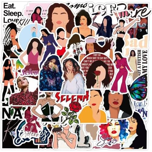 10/30/50PCS Female Singer Selena Gomez Stickers Waterproof Fridge Guitar Laptop Motorcycle Skateboard Joke Decal Kid Toy Gifts
