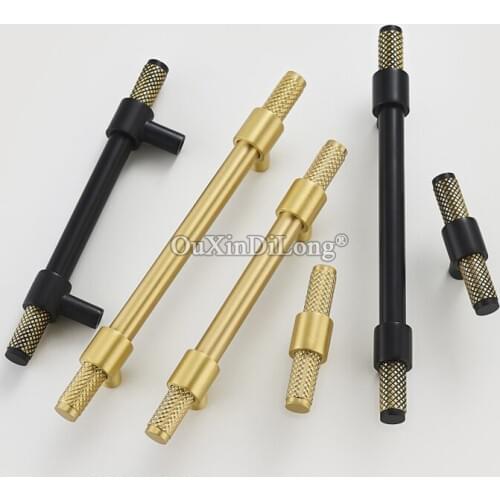 High Quality 10PCS European Solid Brass Kitchen Cabinet Door Handles Cupboard Wardrobe Drawer Cabinet Pulls Handles & Knobs