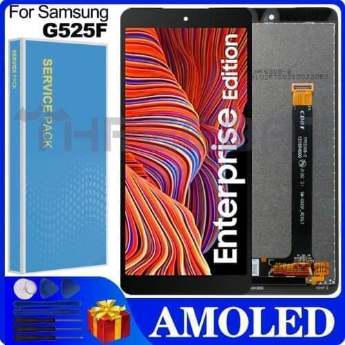 100% Original AMOLED 5.3" LCD For SAMSUNG Galaxy G525 XCover 5 SM-G525F LCD Display Touch Screen Digitizer Assembly Replacement