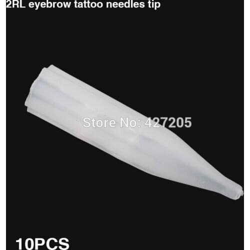100pcs/pack Disposable Eyebrow Tattoo Plastic Tips 2RL for Permanent Makeup & Tattoo Machine Kits Supply Free Shipping