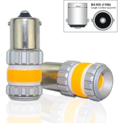 2Pcs High Power 800 Lumens 1156 LED Bulbs BA15S P21W 7506 Fit 9V-60V Replacement For Car Truck Backup Reverse Tail Light