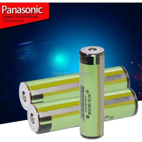 2019 Original Panasonic 18650 3400mah NCR18650B 3.7v Lithium Rechargeable Battery with Protection board For Flashlight