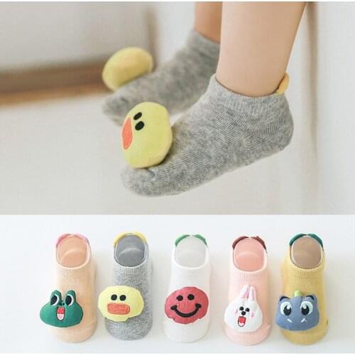 2020 Baby Socks Floor Non-slip Cotton Cartoon Doll Socks with Bells Baby Girls Boys Soft Cute Boots