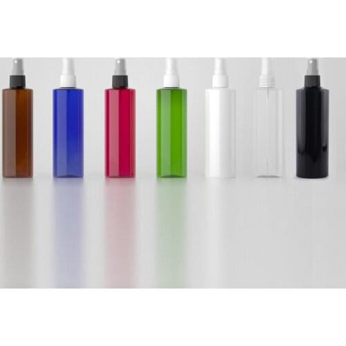 25pcs 250ml Spray Empty Bottles For Perfumes,250cc PET Black Container With Sprayer Pump Fine Mist Spray Bottle Cosmetic Packing