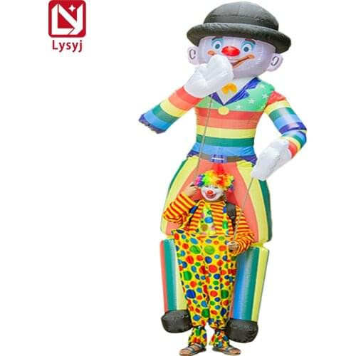 3.5M Cartoon Clown DIY Walking Dance Inflatable Air Model for Playground Performance Festival Supermarket