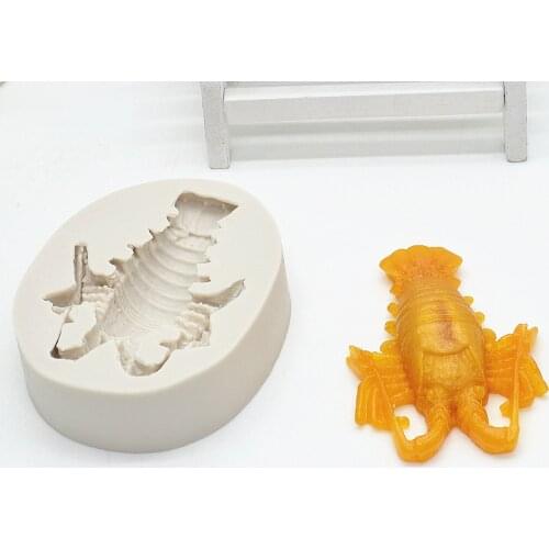 Luyou DIY Tropical Fish Lobsters Silicone Mold Fondant Cake Decorating Tools Cookie Mold Cake Baking Tools FM485