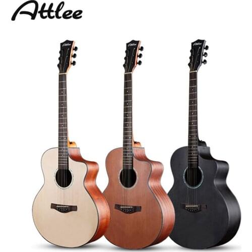 41 Inch Acoustic Guitar Picea Asperata Solid Body Mahogany Plywood Back Side Rosewood Fingerboard Guitar Strings