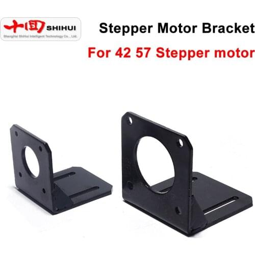 42Stepper Motor Bracket Steel Black Motor Mount Fixed Seat 57 Motor Horizontal Mount Support Seat 3D printer DIY Set Accessories