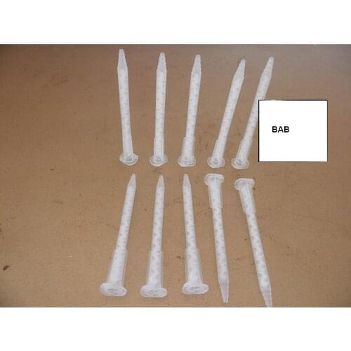 50PCS/lot Plastic Disposable Epoxy Resin Static Mixer/dual cartridge mixer/MA5.0-17S Bayonet Mixing Nozzles for Duo Pack Epoxies