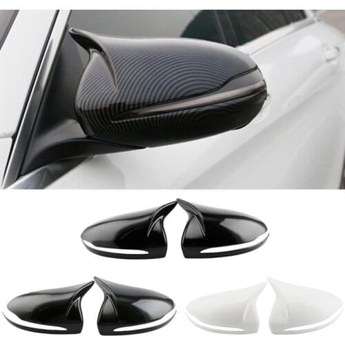 Car Horns Rearview Mirror Frame Cover Trim Fit For Mercedes Benz C W205 E W213 S Class W222 GLC X253 Accessories Left hand drive