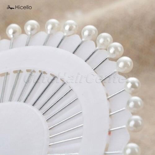 Hicello 40Pcs/bag Dressmaking Pins Sewing Pins White Round Head Pearl Sewing Pin Craft For Home Garden DIY Crafts Tool 35mm
