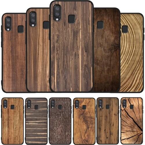 Wood texture Black Phone Case For Samsung Galaxy A71 A51 A41 A31 A20E A10 A20 A40 A50 A70 M30S M20 A7 A8 A9 2018