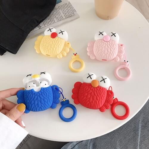 DHL for 50pcs Crab AirPods Case Soft Milk Bubble Tea Drink Bottle Earphone Protect Cover For Airpods 2 1 with Finger Ring Strap