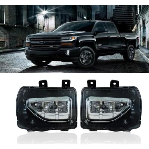 For 2016-2018 Chevy Silverado 1500 Round Front Bumper Led Fog Light Lamps car Accessories