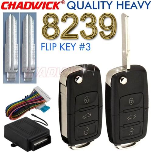 Quality Heavy Flip key keyless entry system for CD3 CD5 remote control door lock locking CHADWICK 8239 Keychain Window Up raise