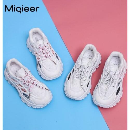 Children Sports Shoes Fashion Breathable Mesh Girls Sneakers Soft Bottom Boys Chunky Sneakers Spring Autumn Kids Casual Shoes