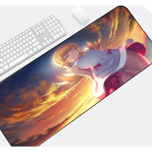 Mairuige Monogatari Cute Girls Oshino Shinobu Vampire Monster Girl Mousepad for Anime Fans and Gaming Player Pc Desk Table Mat