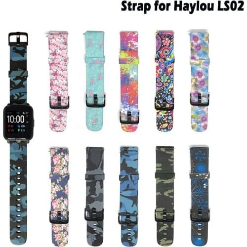 Soft Silicone Strap for Haylou LS02 Smart Watch Wrist Band Bracelet for XiaoMi Haylou Watch 2
