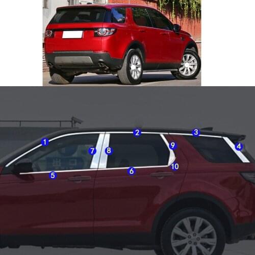 Sticker Garnish Pillar Window Middle Strip Trim Frame Hoods For LAND ROVER Discovery Sport 2015 2016 2017 2018 2019 2020 2021