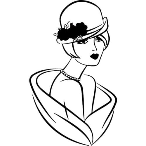 Car Sticker Charming Shy Sexy Girl Exquisite Car Decoration Accessories Sticker Waterproof Cover Scratch Black/White, 16cm*10cm