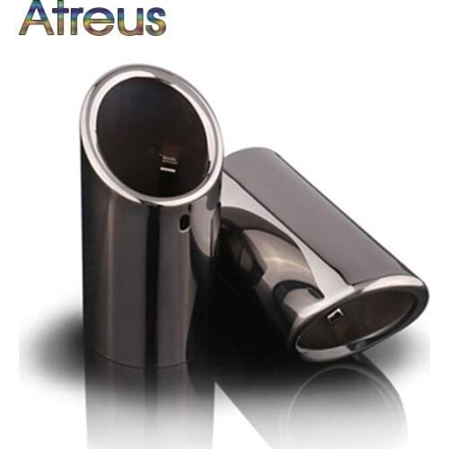 Atreus For 2011 2012 2013 VOLVO S60 V40 V60 XC60 Stainless steel Car Automobiles Exhaust Muffler Pipe Tip Cover Car Accessories